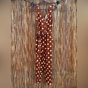 Brown Polka Dot Jumpsuit